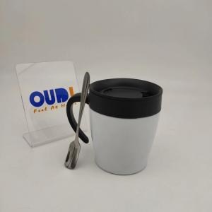 10oz 12oz coffee mug double wall with spoon with customized logo mug