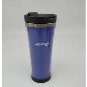 16oz mug tumbler inside stainless steel outside plastic with pp lid advertising mug