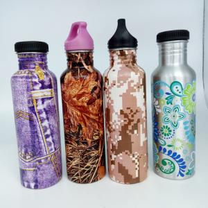 350ml 400ml water bottle outdoor with carry bag full around print water customized